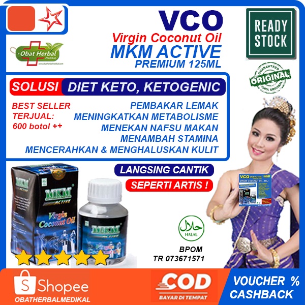 Obat Suplemen Diet Keto Ketogenic Penurun Berat Badan Pelangsing Pembakar Lemak VCO Virgin Coconut O