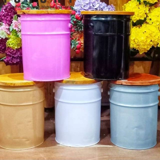 STOOL KALENG POLOS