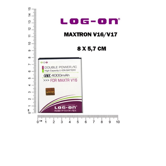 BATRE BATERAI BATTERY MAXTRON V16 V17 DOUBLE POWER LOG ON