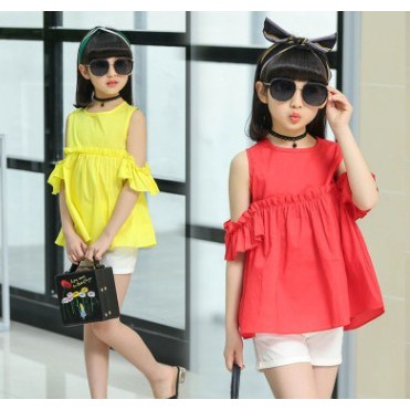 Setelan Anak Perempuan Impor Sabrina Cute Korean Style Baju Anak Bahan Katun