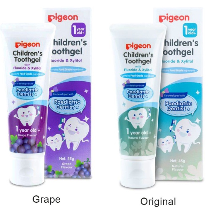 PIGEON Children's Toothgel 45G | Pasta Gigi Anak 2Y+  (Tersedia Varian Rasa)