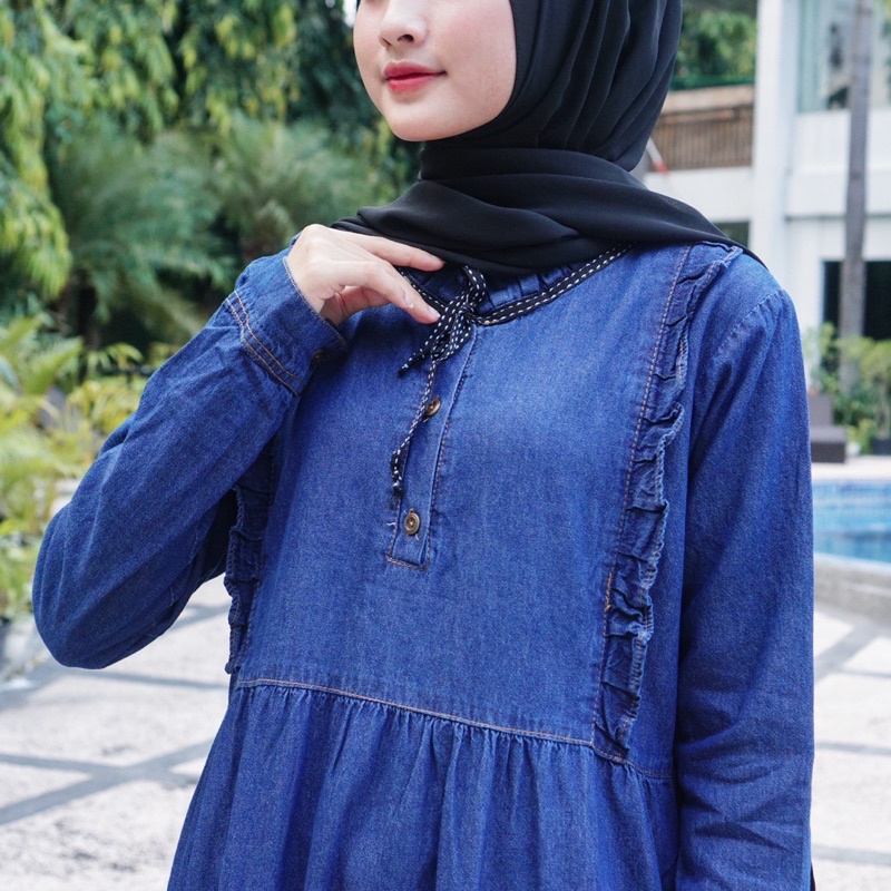 Long dress Aisya soft jeans denim