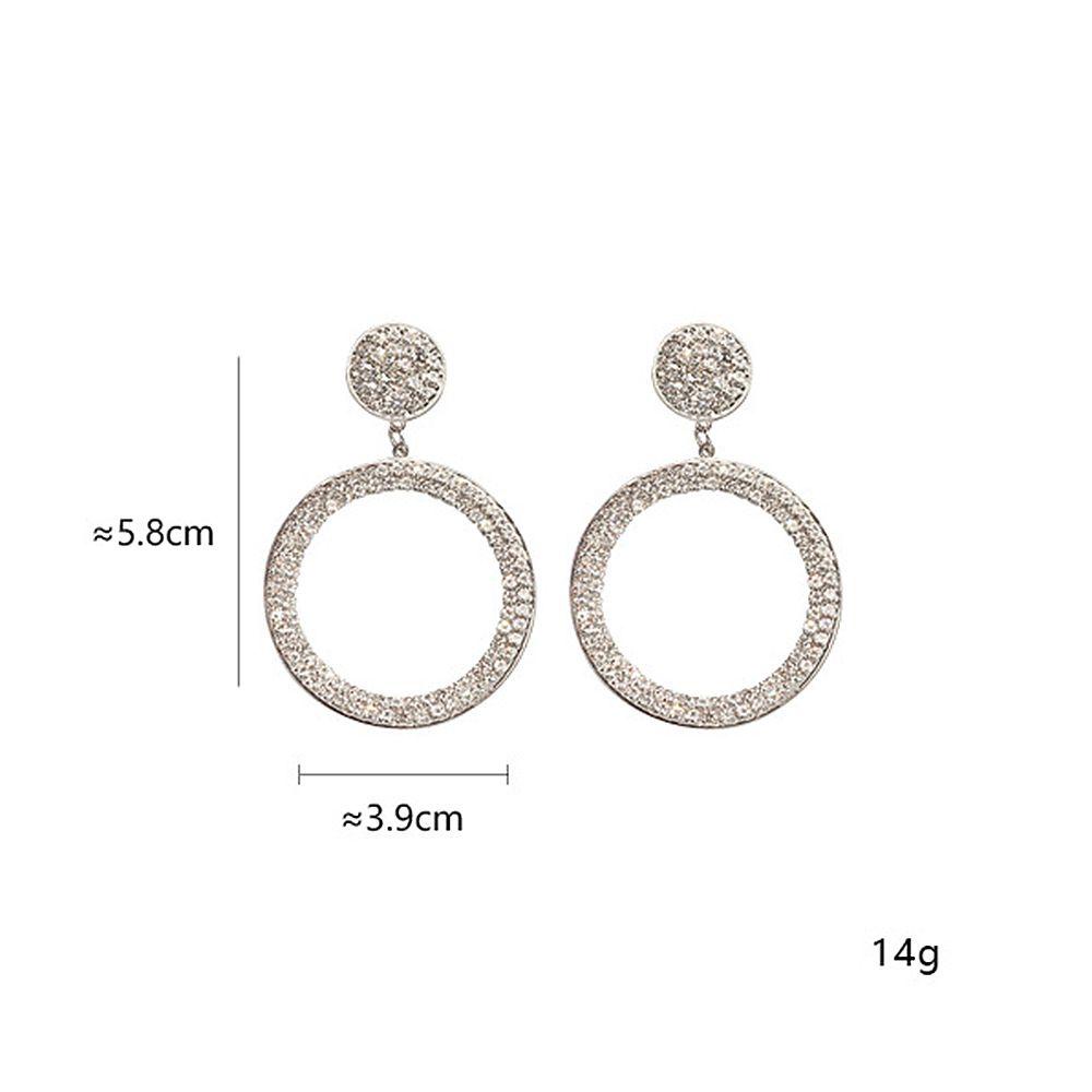 Needway Anting Perhiasan Berlian Imitasi Kristal Drop Earrings