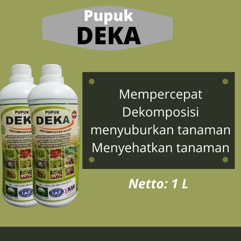 Pupuk Dekomposer Deka Penyubur tanah pada tanaman buah dan sayur, Nutrisi untuk menggembirakan tanah