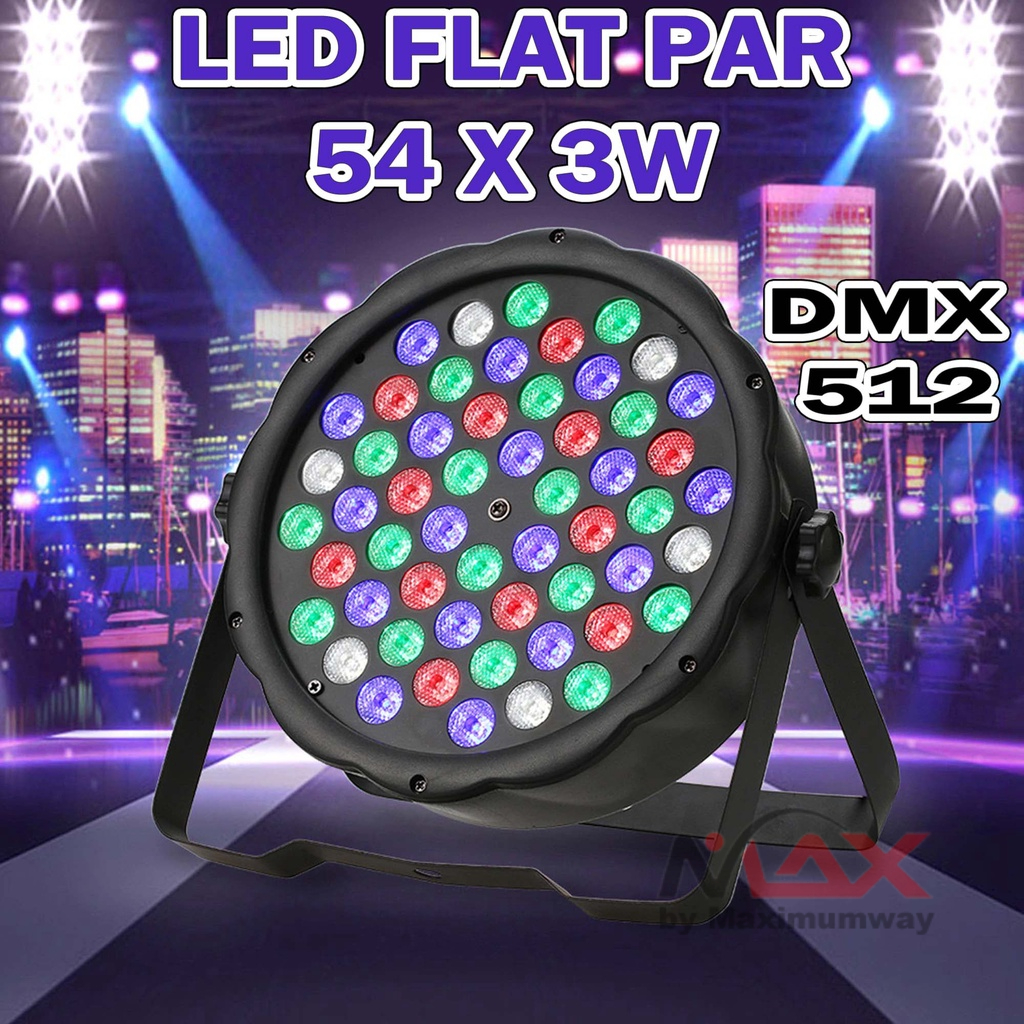 Lampu Par 54 x 3W Lighting Panggung DMX 512 port RBGW 54x3W LED Par Light RGBW Disco DJ Wash Light Equipment DMX 512 LED Uplights Strobe Stage Lighting Effect Light LED LED Flat Par 54x3W RGB Color Lighting Strobe DMX Controller For Disco DJ Music Party