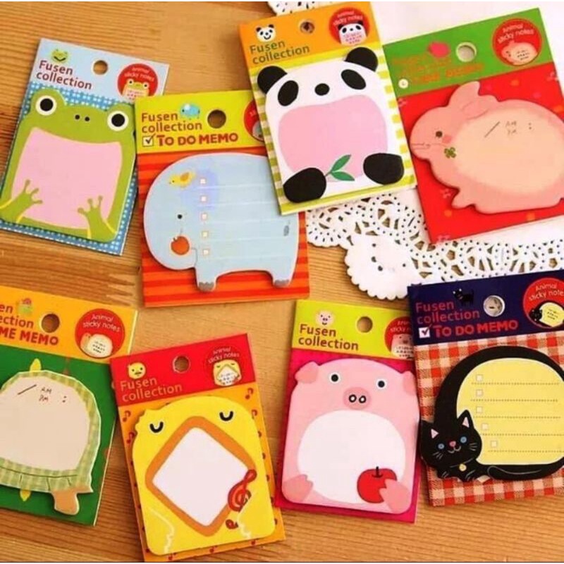 

Memo Sticky Notes Zoo / Buku Notes Kecil Motif Animal