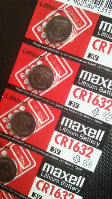 Batre maxell CR1632 Original batre remot mobil remot motor batre jam tangan