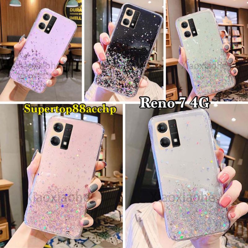 Oppo Reno 7 4G/Reno 6 4G/Reno 6 5G/Reno 7Z 5G/A96 5G Casing Soft Case Tpu Bahan Premium Glitter Glossy