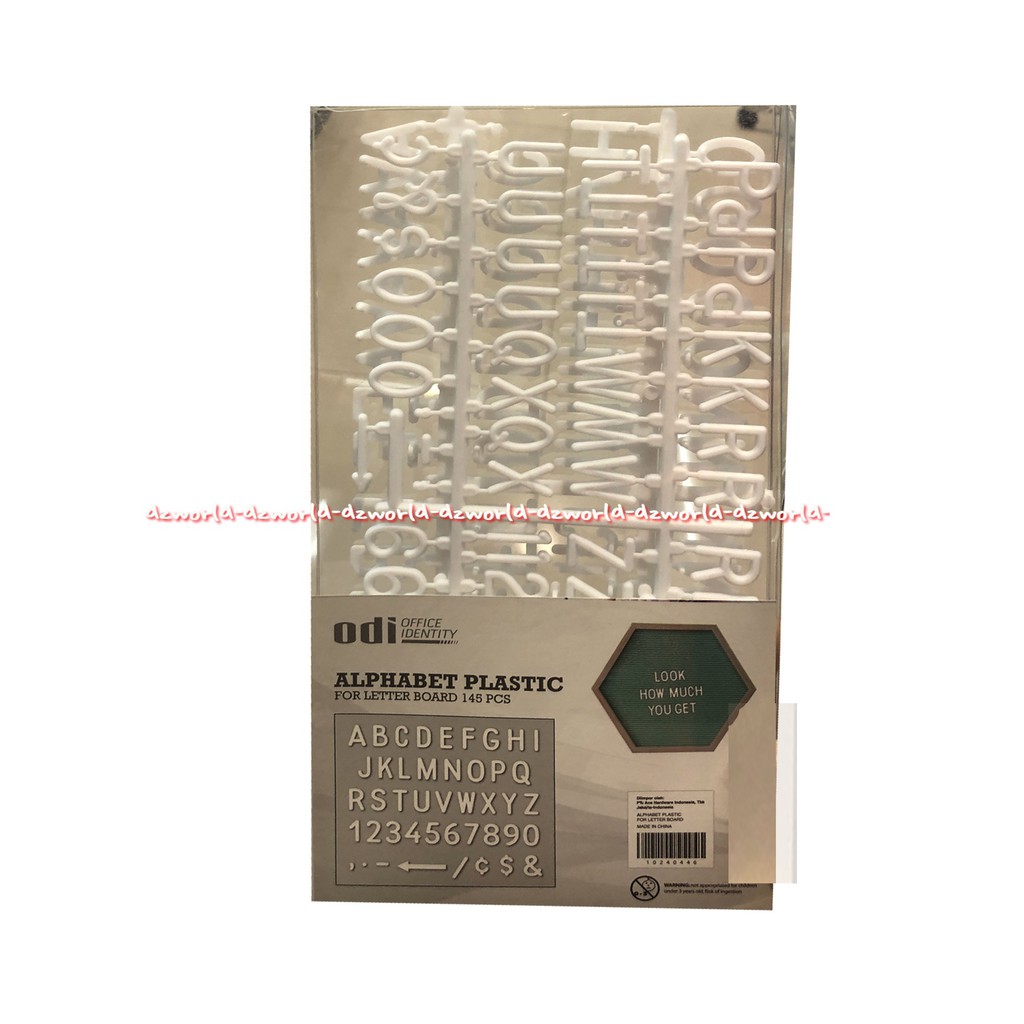 Odi Office Identity Alphabet Plastic For Letter Board Abjad Huruf Plastik Huruf &amp; Angka Alfabet Untuk Papan Buletin Pengumuman