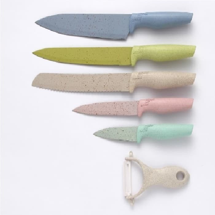 Oxone OX608N Marble Knife Colorful Knife Set Set Pisau Dapur Warna Warni OX-608N