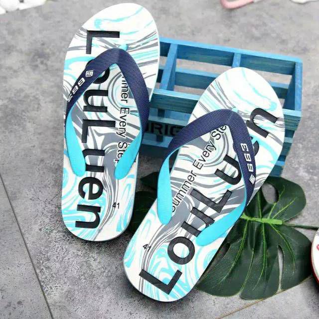 SANDAL JEPIT COWO LOULUEN-Biru