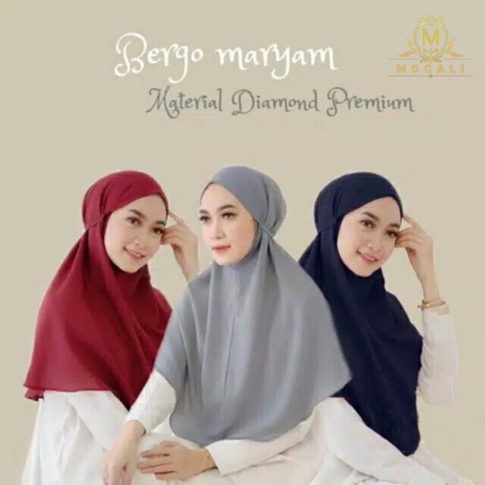 Bergo Maryam Jumbo Diamond Premium 75 x 90 cm
