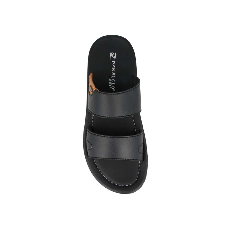 SANDAL SLIDE PAKALOLO PRIA ORIGINAL CASUAL KULIT ASLI HITAM PB49