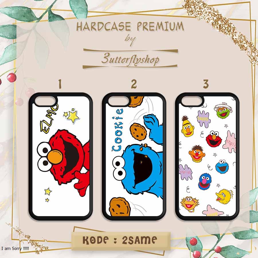 [HARDCASE] Elmo cookie monster laugh case Oppo Vivo Realme Redmi Xiaomi Samsung Iphone