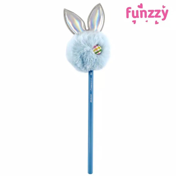 

Cantik Funzzy Rabbit Pencil Pensil Kelinci Lucu Unik Berbulu Halus Trendi