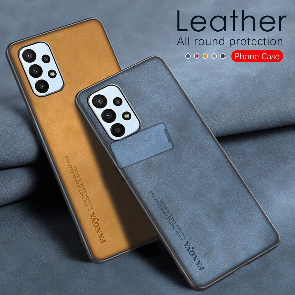 Samsung A53 5G Case Fanoya Sheepskin Premium Leather Shockproof A53 Case
