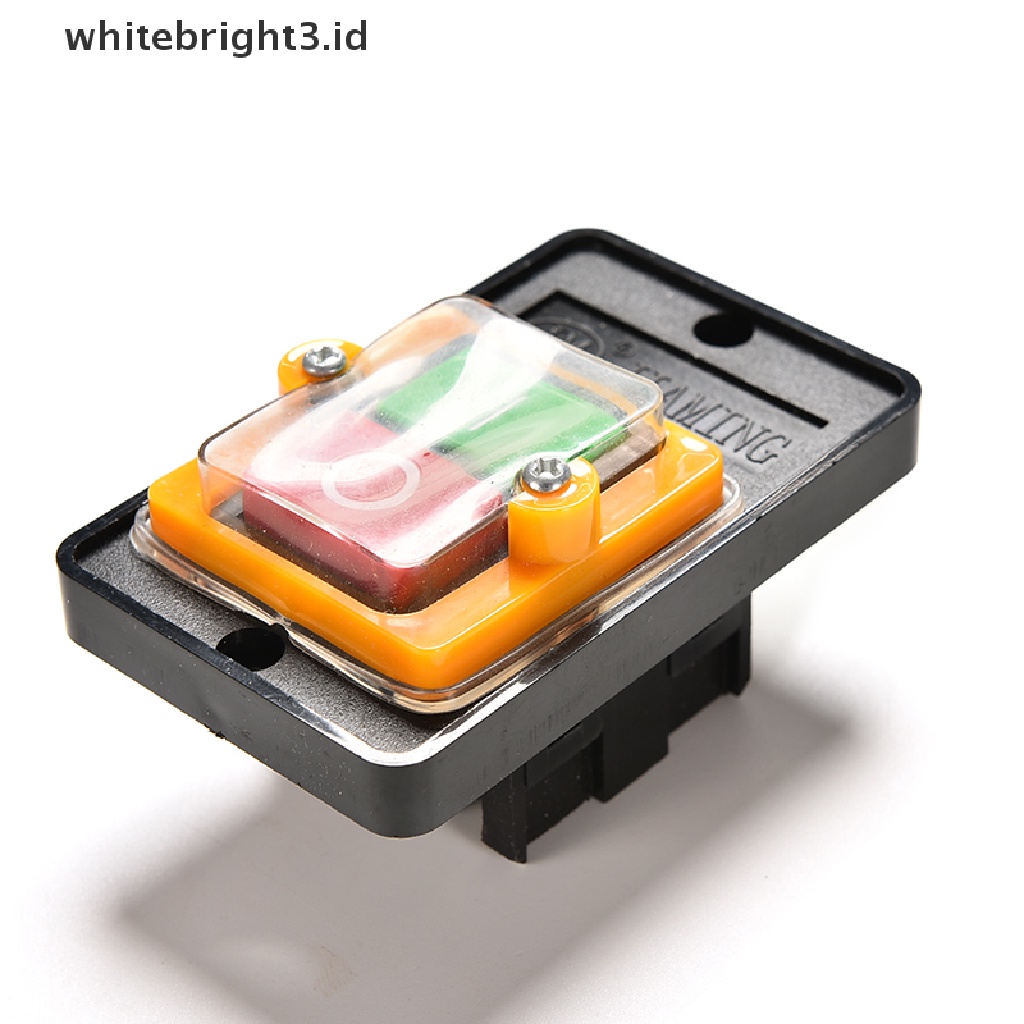 (whitebright3.id) Kao-5 Saklar Tekan ON / OFF 10A 380V Tahan Air Bahan Plastik Untuk Mesin Bor