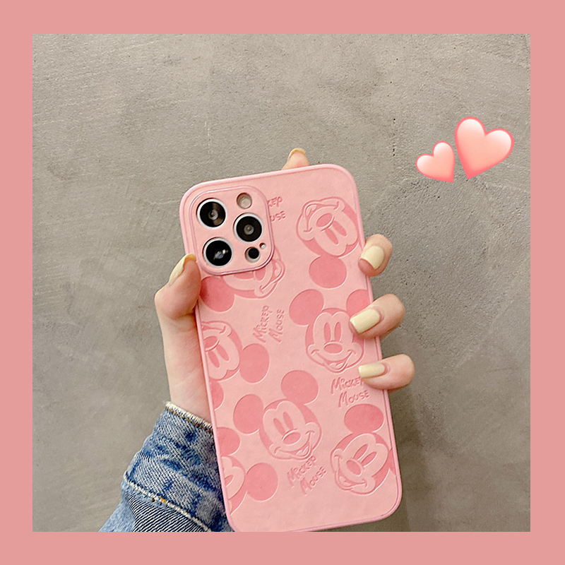 Case Pelindung Lensa Bahan Silikon Motif Mickey Mouse Untuk IPhone 14 pro MAX 13Pro MAX 12 pro 6 6s 7 8 Plus 11 X XS XR