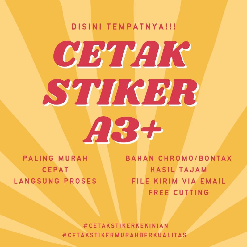 

150pcs | Cetak stiker free cutting