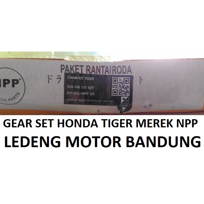 Gear Set Tiger Honda Rantai Komplit GirSet Depan Belakang NPP Japan