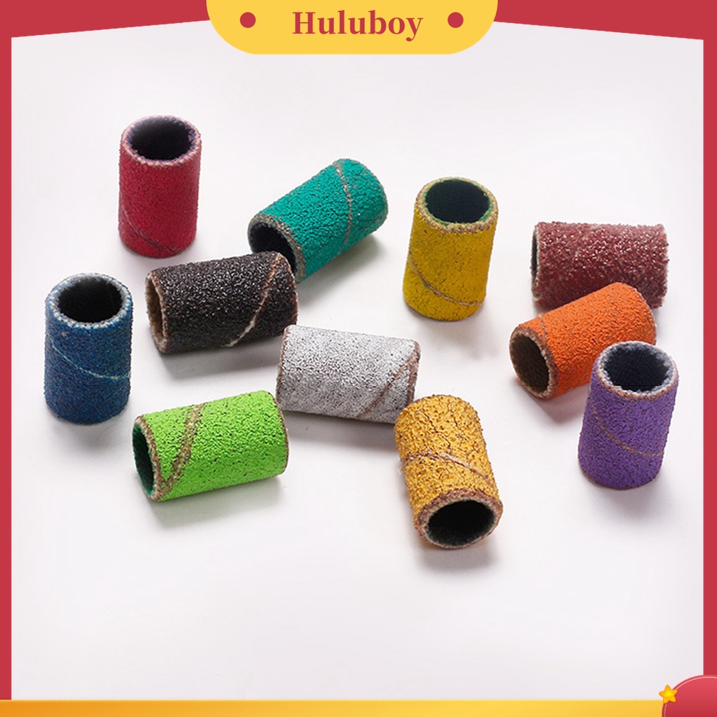 Huluboy Huluboy♡ 50 / 100Pcs Ring Amplas Poles Kuku Elektrik Warna Campur Untuk Manicure