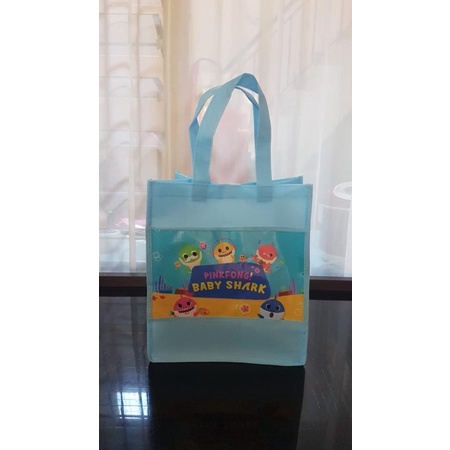 Tas Kain Spounbound Ulang Tahun Anak Tayo Baby Shark LOL Hellokitty Littlepony Tas Hampers Anak Goodiebag Anak