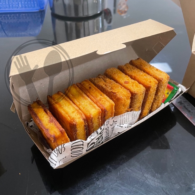 KOTAK SATE HOTDOG TAICHAN SOSIS KEBAB KEMASAN SATE BOX SATE DUS SATE KRAFT PAPER FOOD GRADE LONG BOX