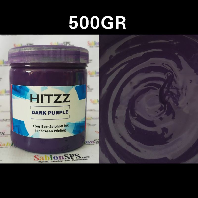 TINTA PLASTISOL DARK PURPLE DISTRO CLOTHING HITZZ 500GR