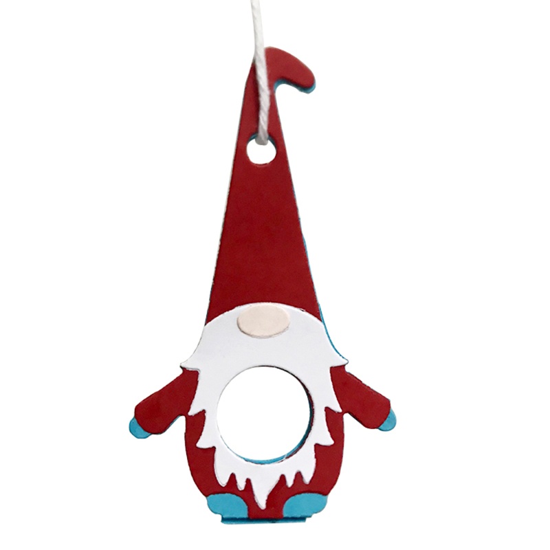 Zzz Cetakan Stensil Cutting Dies Motif Gnome Natal Bahan Metal Untuk Scrapbook / Craft DIY Handmade