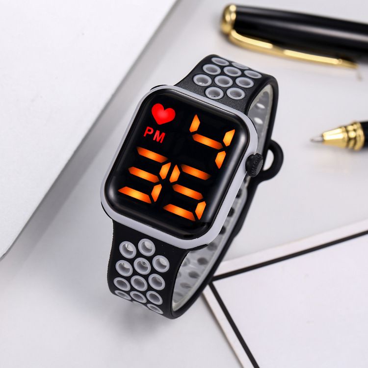 BAJ Jam Tangan LED Digital Pria Wanita Rubber Electronic Fashion Couple Anak Remaja Import Premium JF090