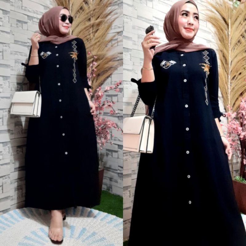 GAMIS LEVIS CANEL/ GAMIS LEVIS POLO/.BAHAN JEANS /GAMIS JEANS/ GAMIS MUSLIM / GAMIS LEVIS TERBARU
