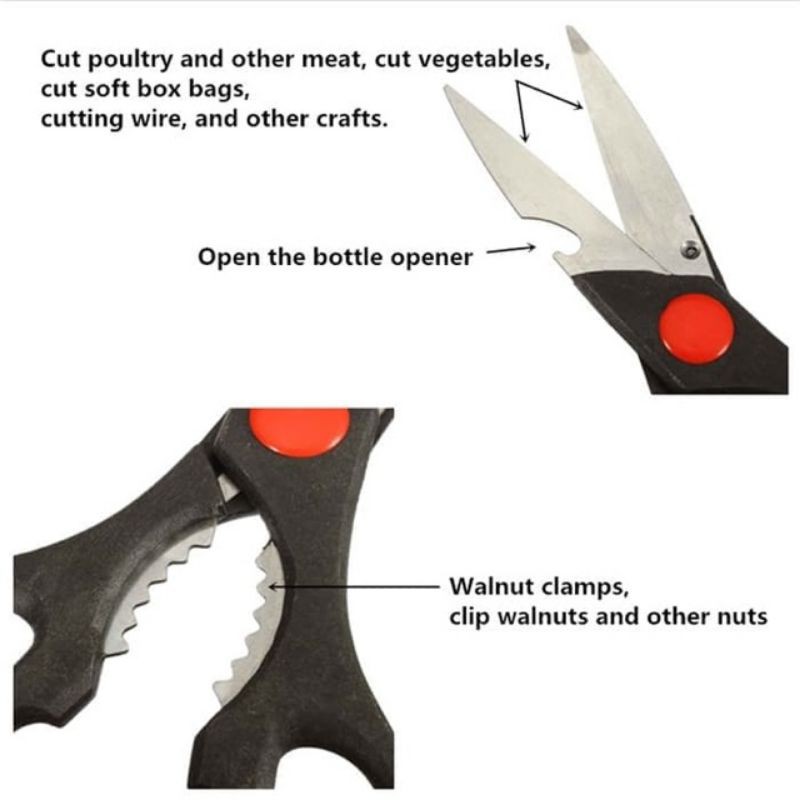 JY GT001 Gunting Dapur Serbaguna MultiFungsi / Gunting Ikan
