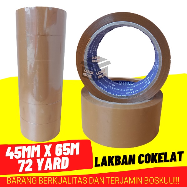 

LAKBAN COKLAT 45mm x 65m 72 YARD LAKBAN BENING LAKBAN PACKING MURAH BERKUALITAS LAKBAN COKLAT LAKBAN MURAH TEBAL REKAT KUAT
