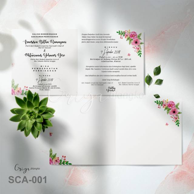 SCA-001 GRIYA CARD | UNDANGAN BLANKO MURAH | Blangko Undangan | Griya Blangko | Undangan Blangko Premium