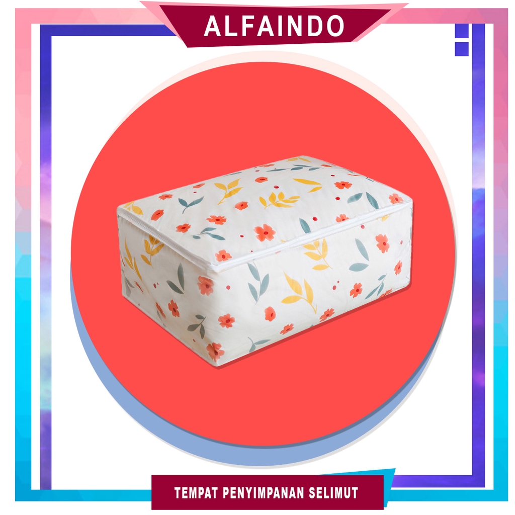 Alfaindo Storage Box Baju Tempat Penyimpanan Pakaian Storage Bag 60x40 cm TP002