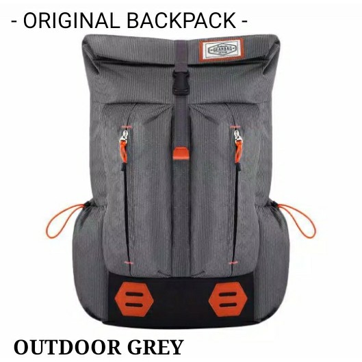DISKON MS01 TERBARU TAS BACKPACK ORIGINAL PRIA WANITA TAS LAPTOP KULIAH SEKOLAH - Abu -abu Tua