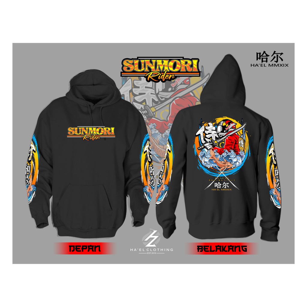 JAKET SUNMORI RIDER JEPANG HOODIE SUNMORI SAMURAI RIDE LINE PREMIUM DISTRO SIZE S-6XL JAKET JAPANESE