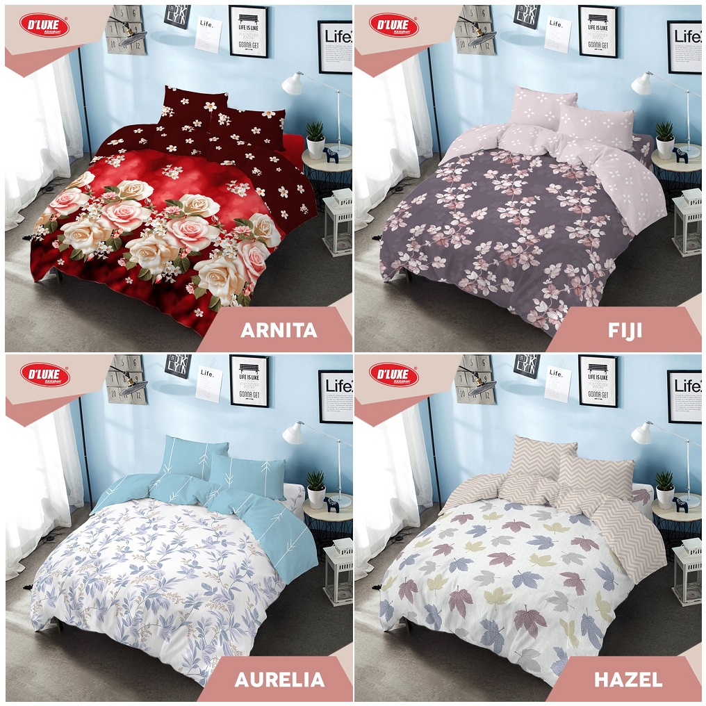 Kintakun D'Luxe Bed Cover Set SPREI FLAT Spring Edition Uk. 180x200