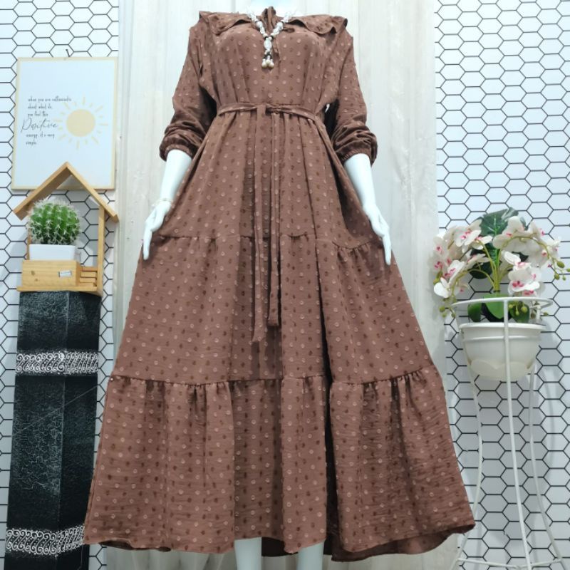 DRESS CRINGKLE URAGIRI TIMBUL/GAMIS CRINGKLE URAGIRI TERBARU