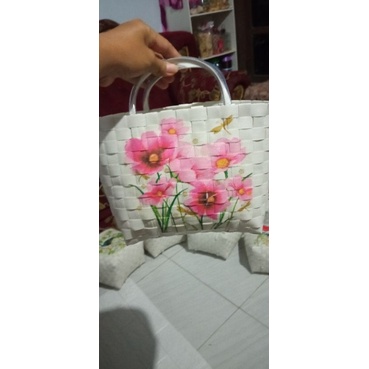 tas anyam deco mini, tas cantik, tas wanita, tas souvenir, tas hampers
