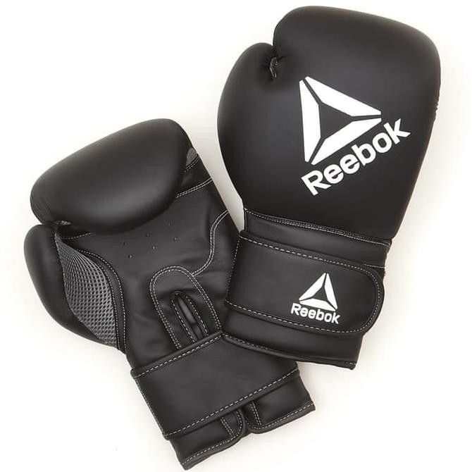 REEBOK BOXING GLOVES GYM & FITNESS COMBAT BLACK 12 / 14 OZ - 14