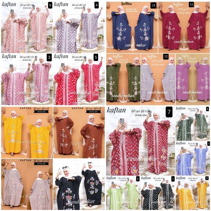 Kaftan Polka Candi Mekar || longdress kaftan || Long Lowo