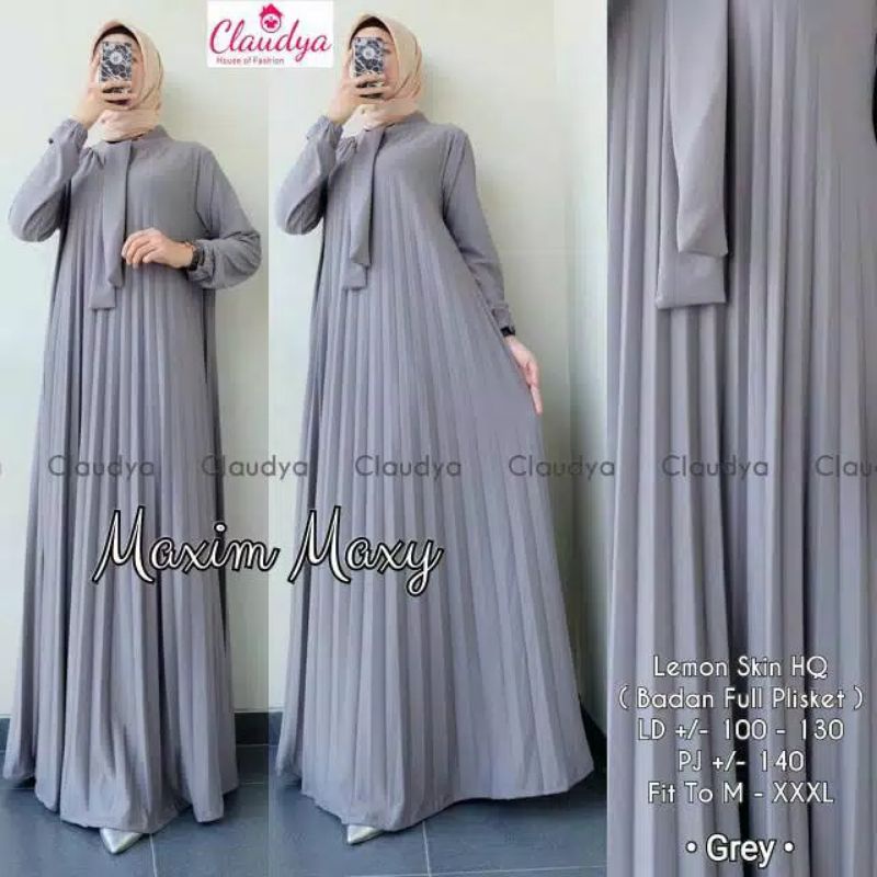 GAMIS PLISKET MAXY / GAMIS PLISKET TALI PINGGANG / GAMIS / BAJU MUSLIM