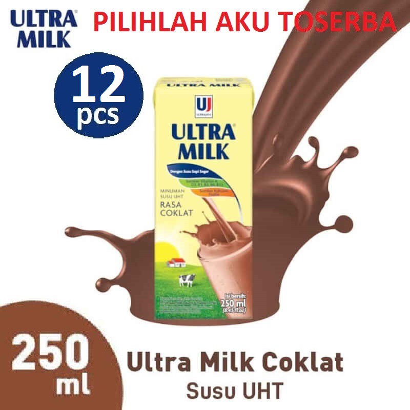 Susu Ultra Coklat (Cokelat) - 250 ml (1 PAKET ISI 12)