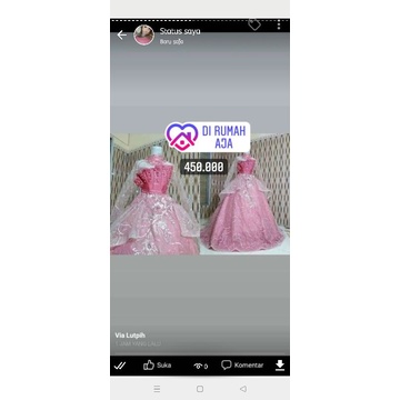 Gown pengantin. Gown lamaran.  Gown pesta