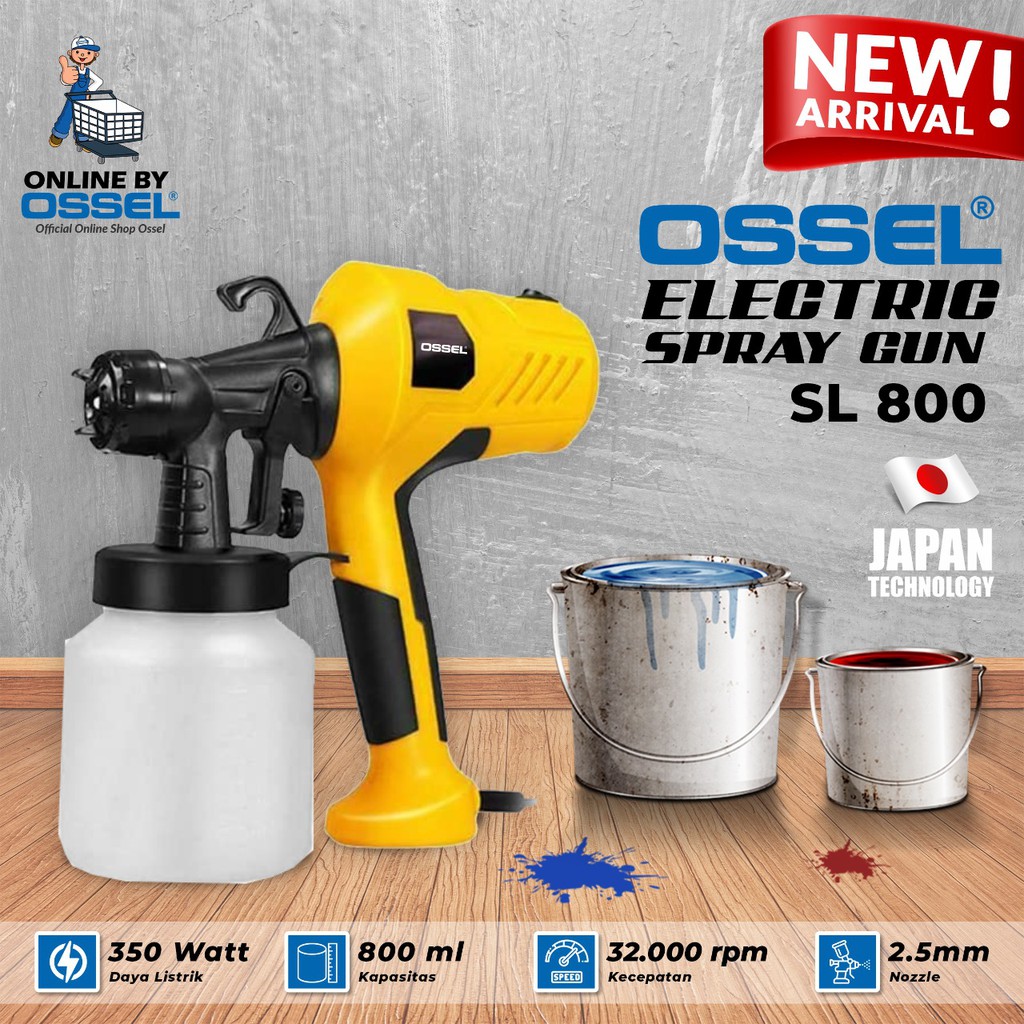 OSSEL Electric Spray Gun Listrik Sped Duco Listrik Semprot Cat SL800