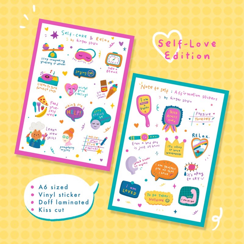 

Ginger Studio - Self Love Edition Stickers (pilih versi)