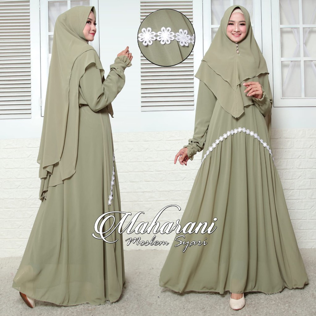 Gamis Syari Set Terbaru Original Maharani