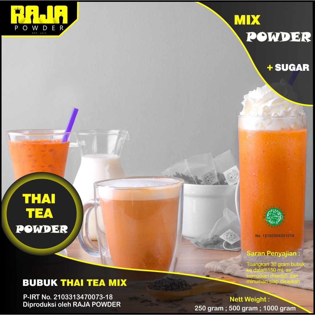 

Bubuk Thai Tea Bubuk Minuman Thai Tea Powder 500 gram