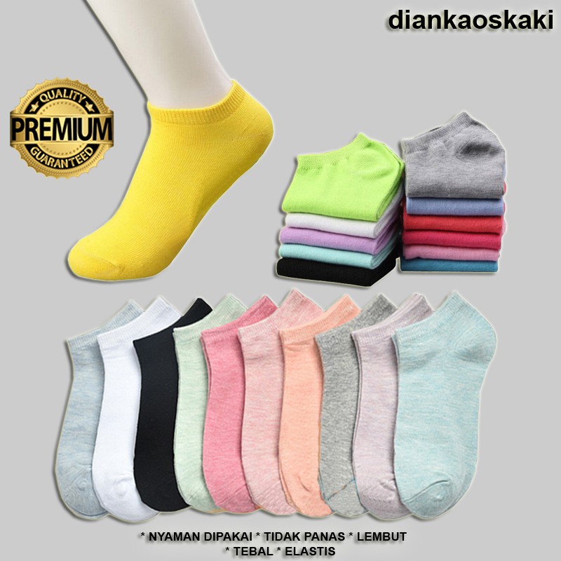 KAOS KAKI PENDEK SEMATA KAKI POLOS WARNA DEWASA